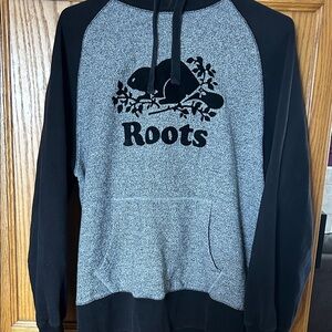 Roots Two-Tone Black and Gray Hoodie